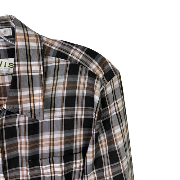 Orvis Button Down Shirt Mens Wrinkle Free Long Sleeve Lightweight Brown Large - Picture 5 of 11